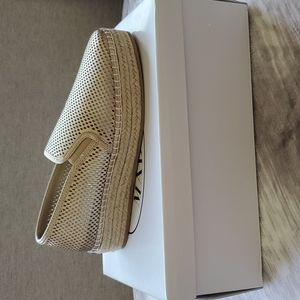 Steve Madden Wright gold wedge espadrille